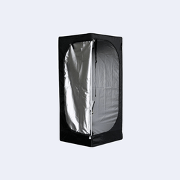 Starter Bundle Mini-Zelt für Indoor-Cannabis-Anbau mit reflektierender Innenfolie.