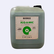 Biobizz Alg-A-Mic vitality stimulant 10L container with green label and organic certification.