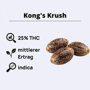 Kong's Krush - Feminisierte Samen mit 25% THC und mittlerem Ertrag, Indica-Sorte von Green House Seeds.