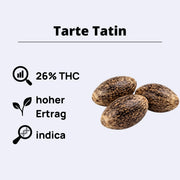 Tarte Tatin feminisierte Samen von Green House Seeds mit 26% THC und hohem Ertrag, indica Sorte.